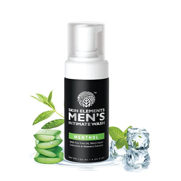 Skin Elements Intimate Wash for Men with Menthol (4.05 fl. oz.) | pH Balanced Foaming Private Skin Elements uk supplements