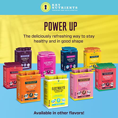 KEY NUTRIENTS Multivitamin Electrolytes Powder Packets - Refreshing Lemonade 40 Pack Hydration Packets - Travel Hydration Powder - No Sugar, No Calories, Gluten Free - Made in USA KEY NUTRIENTS uk supplements