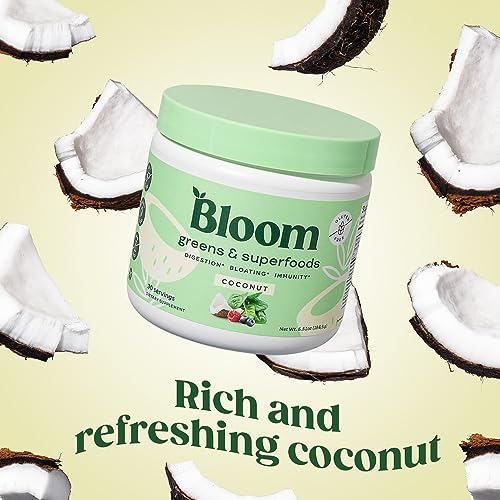 Bloom Nutrition Super Greens Powder Smoothie & Juice Mix (Coconut) Bloom Nutrition uk supplements