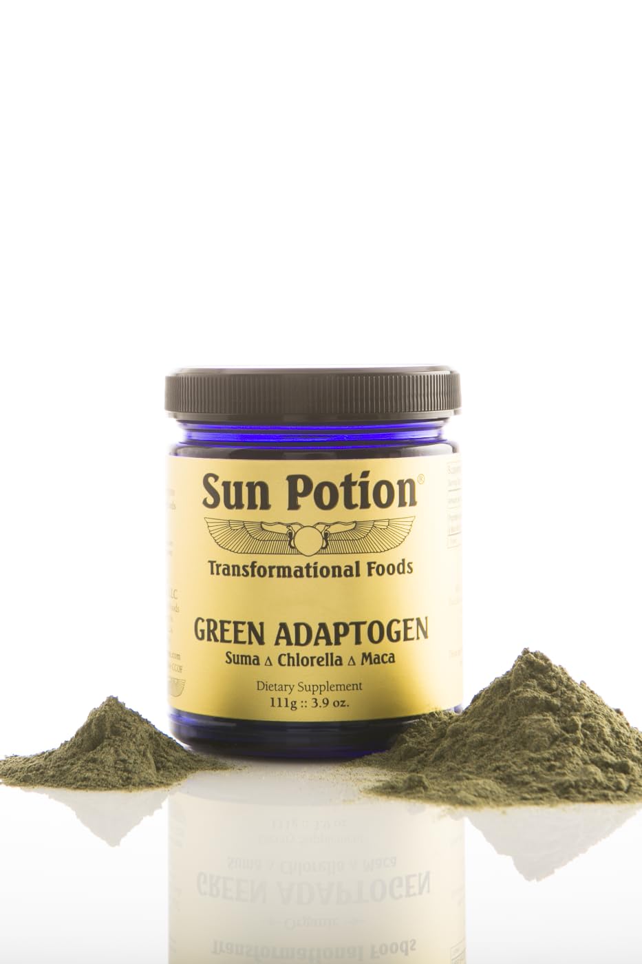 Green Adaptogen Superfood Powder | Organic Maca, Suma Root & Chlorella Blend | Plant Based Adaptogenic Herbal Supplement | Nutrient Rich Greens Powder for Smoothies & Daily Wellness | Non-GMO | 111g Sun Potion uk supplements