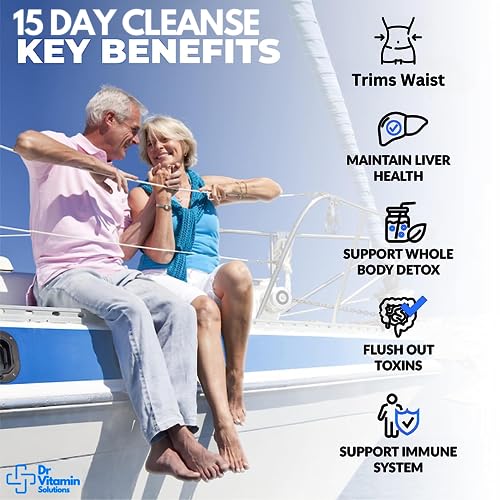 Professional Detox Cleanse for Weight Loss and Belly Fat, 15 Day Colon Cleanse, Body Detox DR VITAMIN SOLUTIONS uk supplements