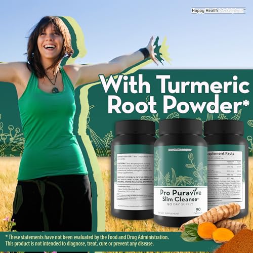 Pro Puravive Slim Cleanse - 90 Day Supply - Our Best Gentle Full Body Detox Cleanse Happy Health Marketplace uk supplements