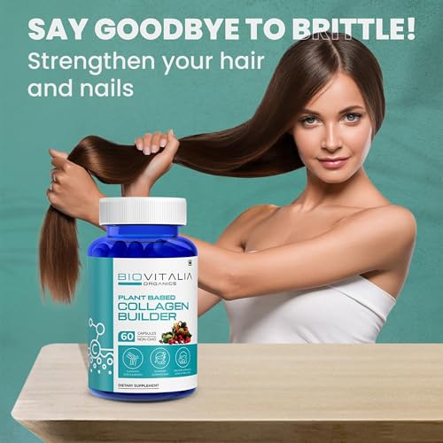 Biovitalia Plant Based Collagen Builder Capsule with Biotin & Vitamin C | Dietary Supplement for Men & Women BIOVITALIA ORGANICS uk supplements