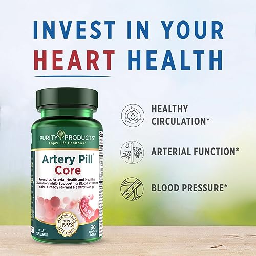 Purity Products Artery Pill Core from MK-7 Vitamin K2, Plant-Based S7 Nitric Oxide Booster Purity Products uk supplements