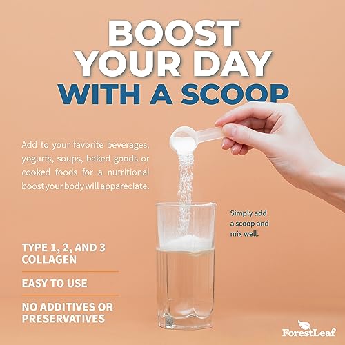 Collagen Peptides Powder Unflavored - Hydrolyzed Collagen Protein ForestLeaf uk supplements
