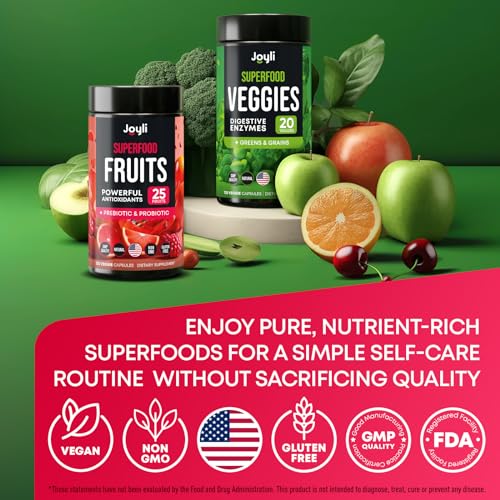 Fruits and Veggies Supplement - High Fiber Supplement for Immunity, Gut & Energy JOYLI Nutrition uk supplements