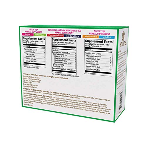 Hyleys Detox Tea for Cleanse and Weight Loss - 28 Day Kit - 84 Tea Bags (9 Pack) HYLEYS uk supplements