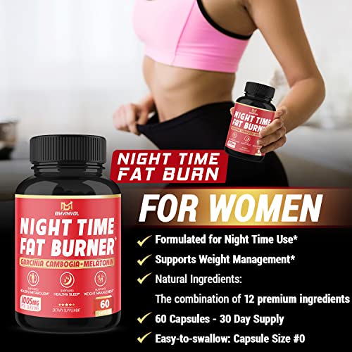 BMVINVOL Night Time Fat Burner, 12-in-1 Powerful Blend of Green Tea, Ceylon Cinnamon BMVINVOL uk supplements