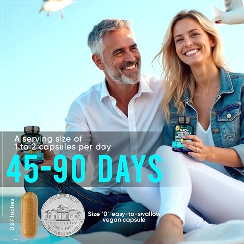 Adndale NAD Supplement. Longevity Formula with Liposomal NAD+, Trans Resveratrol, Urolithin-A, Berberine, CoQ10. NMN Supplement Alternative. 90 Count Adndale uk supplements