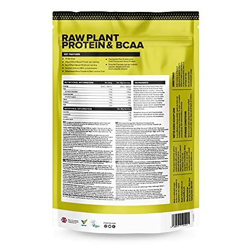 Vivo Life Perform Strawberry & Vanilla Flavour Vegan Protein Powder - BCAA Pea & Hemp Blend Vivo life uk supplements