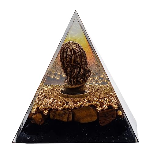 FENGSHUI-CAISHEN Mini Jesus Figurine in Healing Crystal Orgone Pyramid - Obsidian Tiger's Eye FENGSHUI-CAISHEN uk supplements