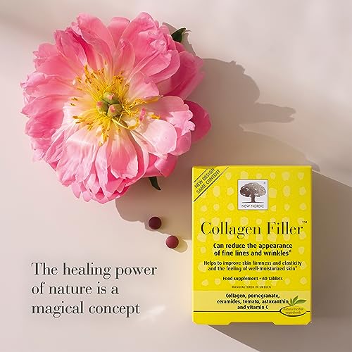 New Nordic Skin Care Collagen Filler 60 Tablets - Reduce The Formation of Wrinkles with Marine Collagen New Nordic Ltd uk supplements