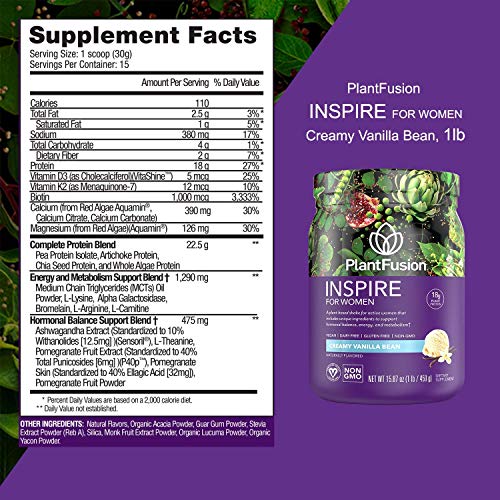 PlantFusion Inspire Plant Protein Powder for Women - Low Carb Protein Powder for Lean PlantFusion uk supplements