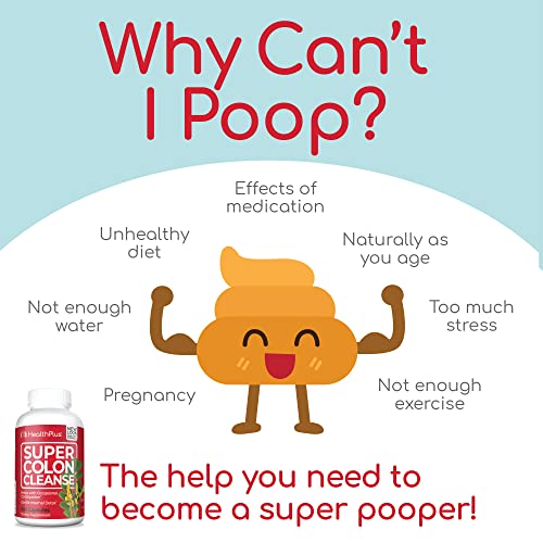 Health Plus Super Colon Cleanse Digestive Support | Constipation Relief to Reduce Bloating Health Plus uk supplements