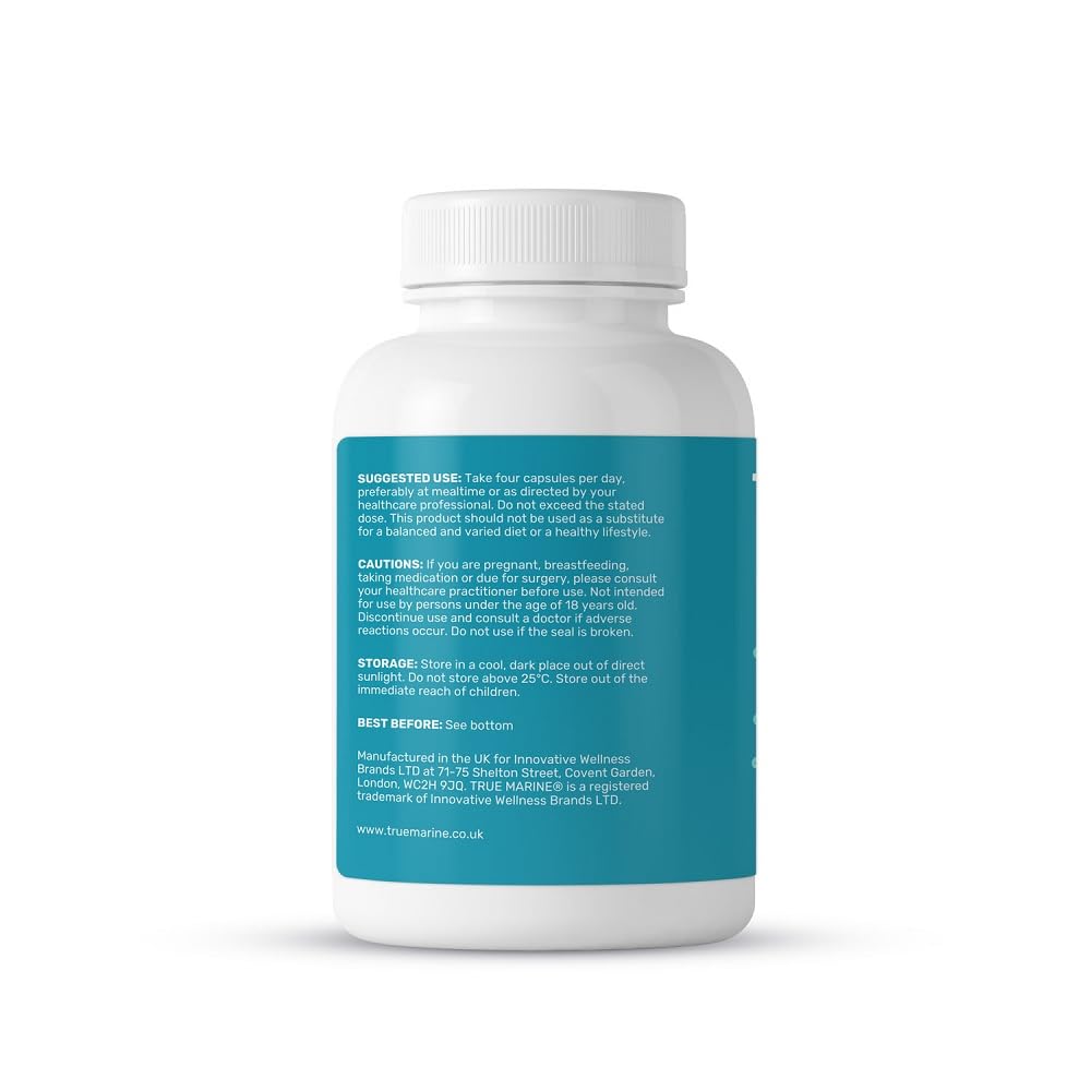 TRUE MARINE Collagen Capsules - 2,400mg of Marine Collagen with Hyaluronic Acid & Vitamin C - Skin, Hair, Nails & Joint Support TRUE MARINE uk supplements