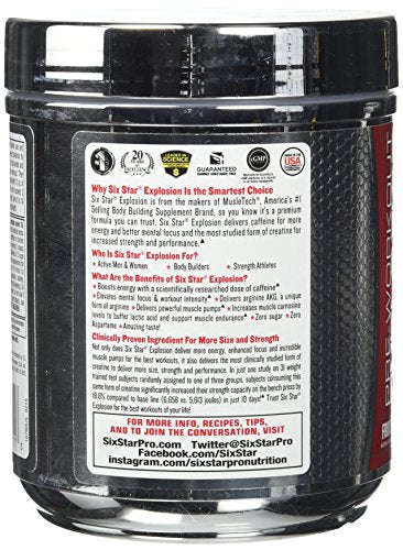 Six Star Pre-Workout Explosion, Fruit Punch, 0.45 Pound Six Star uk supplements