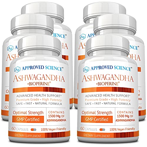 Approved Science® Ashwagandha 1500mg with Bioperine® and Ginger- Alleviate Sleepless Approved Science uk supplements