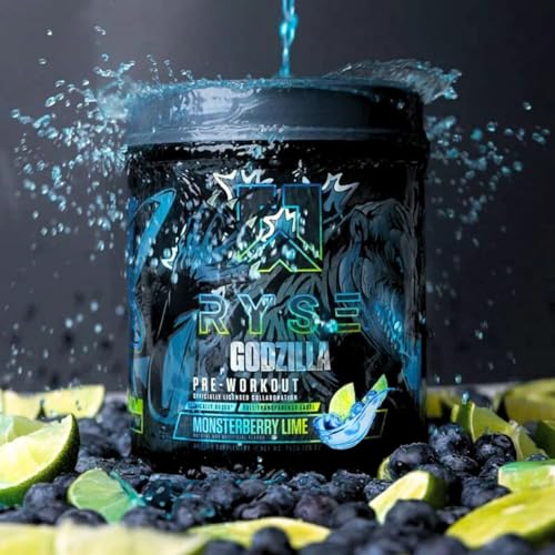 Ryse Noel Deyzel x Godzilla Pre Workout | Intense Pumps, Energy, & Focus | Citrulline & Beta RYSE Up Supplements uk supplements