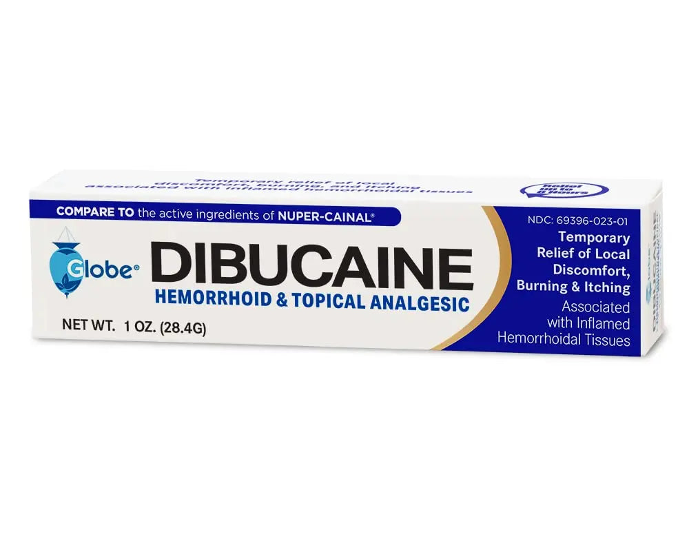 (3 Pack) Globe Dibucaine 1% Hemorrhoid Treatment Ointment - 1 Oz Rapid Numbing Relief, Hemorrhoid Treatment from Itch and Burn Globe uk supplements