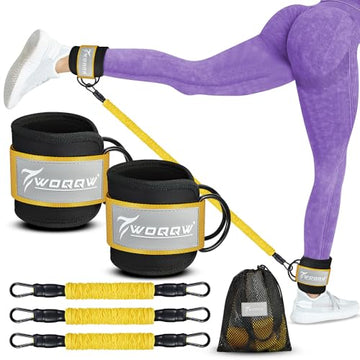 Ankle Resistance Bands with Cuffs, Ankle Bands for Working Out, Glutes Workout Equipment WOQQW uk supplements