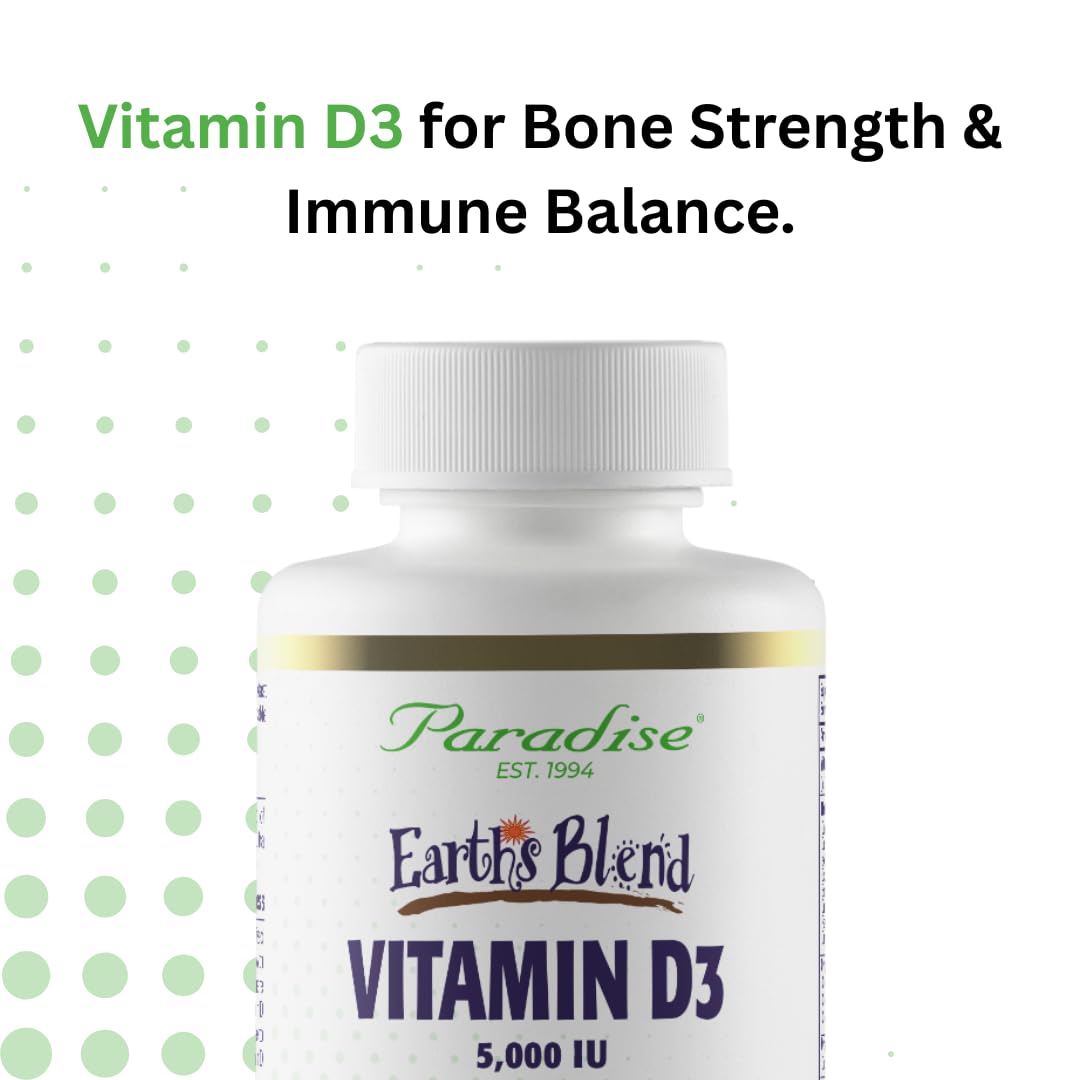 Paradise Herbs Earth's Blend Vitamin D3, Superfoods Base of Probiotics and Organic Alkalizing Greens, Veggies & Berries, 90 Vegetarian Capsules Paradise Herbs uk supplements