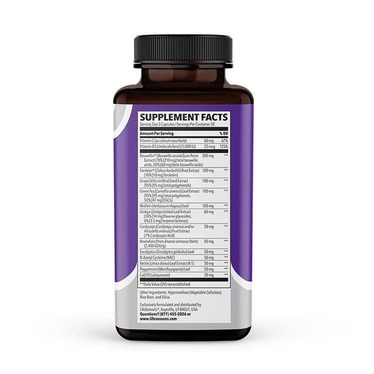 LifeSeasons - Lung Capaci-T - Lung & Respiratory Support Supplement LifeSeasons uk supplements