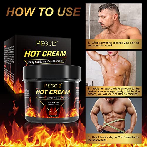 Hot Sweat Cream, Fat Burning Cream for Belly, Natural Sweat Enhancer Cream for Men Mcukv uk supplements