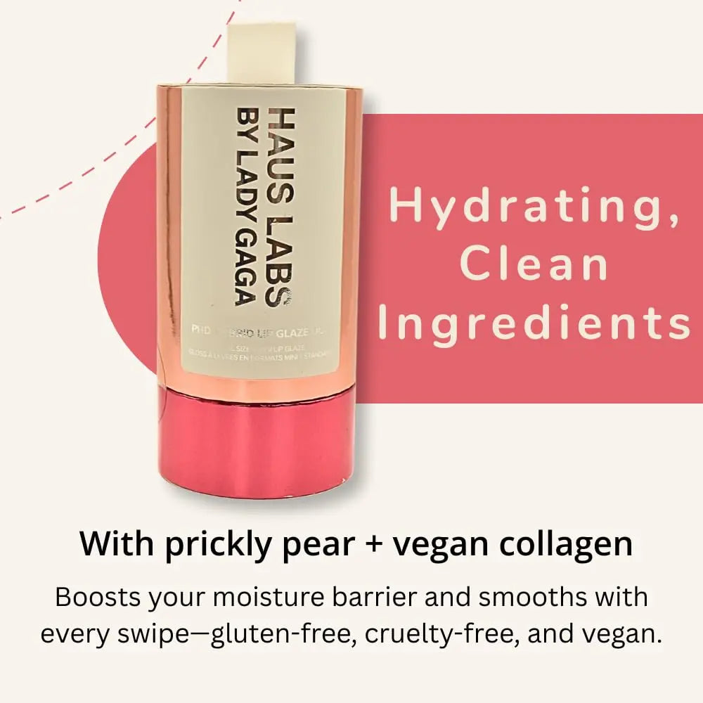 Haus Labs PHD Hybrid Innovation Plumping Lip Glaze Duo - Honey Shimmer Full Size & Persimmon Mini Haus Laboratories uk supplements