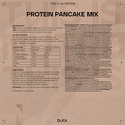 Bulk High Protein Pancake Mix, Butterscotch, 500 g Bulk uk supplements
