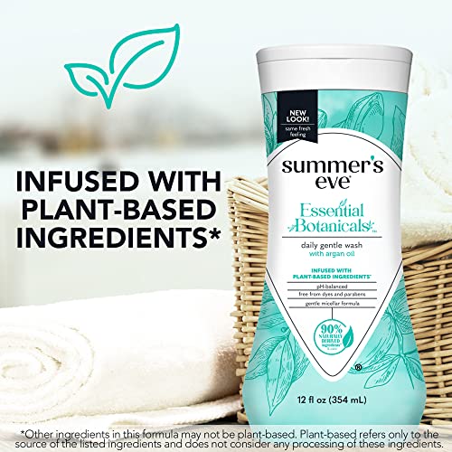 Summer's Eve Essential Botanicals Gentle Wash with Argan Oil, Removes Odor, pH balanced, 12 fl oz Summer's Eve uk supplements