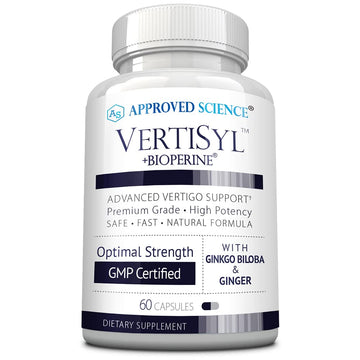 Approved Science VertiSyl - Ginkgo Biloba, Ginger, Vitamin D3, BioPerine - 60 Capsules - 1 Month Supply Approved Science uk supplements