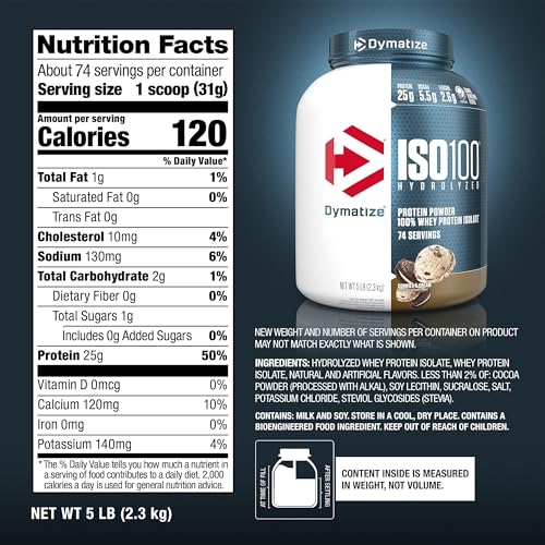 Dymatize ISO100 Hydrolyzed Protein Powder, 100% Whey Isolate Protein, 25g of Protein Dymatize uk supplements