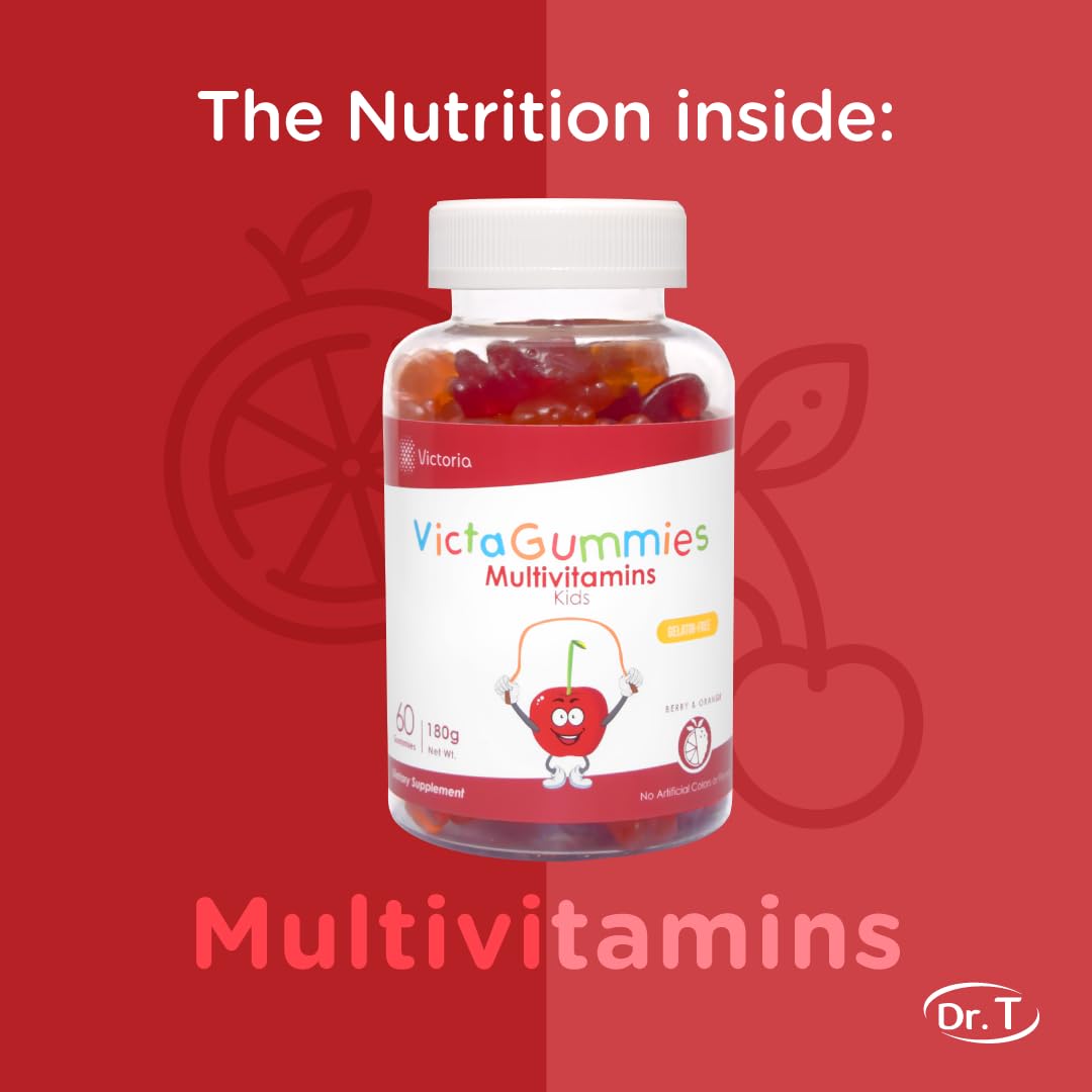 Dr. T Kids Multivitamin Gummies – Daily Vitamins for Kids Ages 2+, with A, C, D, E, B & Folic Acid – Supports Bone Strength, Immunity & Overall Health Dr. T uk supplements