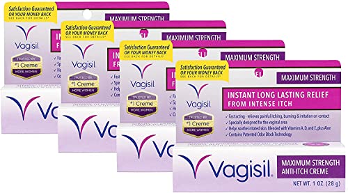 Vagisil Medicated Anti-Itch Creme Maximum Strength - 1oz, Pack of 5 Vagisil uk supplements