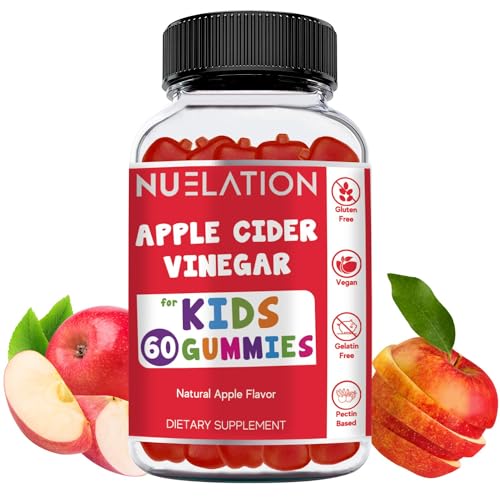 NUELATION Apple Cider Vinegar Gummies for Kids, 60 Servings. Gluten Free, Vegan and Gelatin NUELATION uk supplements