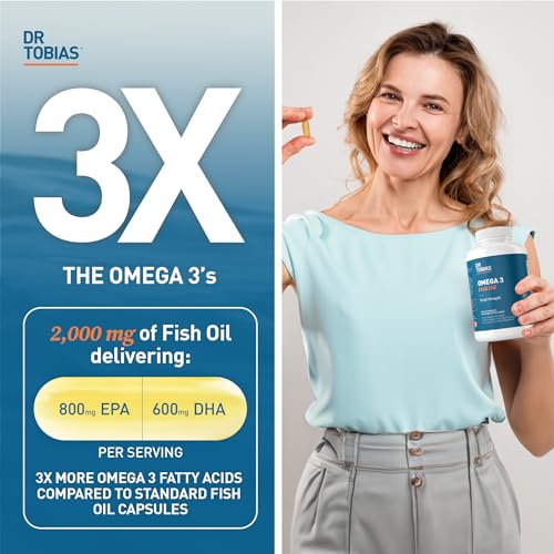 Dr. Tobias Omega-3 Fish Oil, Triple Strength, Supports Brain & Heart Health, 2000 mg Dr. Tobias uk supplements