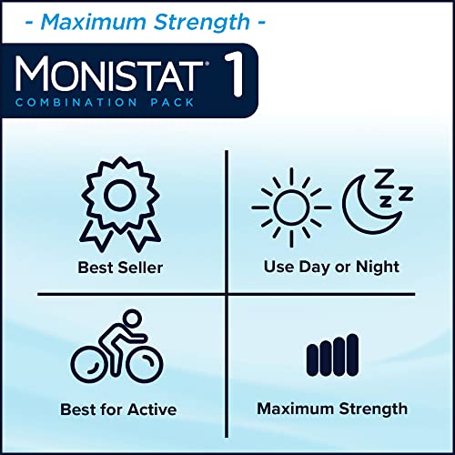 Monistat 1 Day Yeast Infection Treatment for Women, 1 Miconazole Ovule Insert & External Monistat Anti-Itch Monistat uk supplements