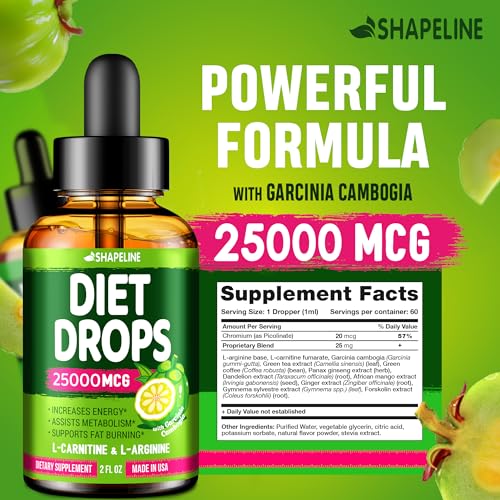 (Pack of 2) Weight Loss Drops - Made in USA - Appetite Suppressant for Women & Men SHAPELINE uk supplements
