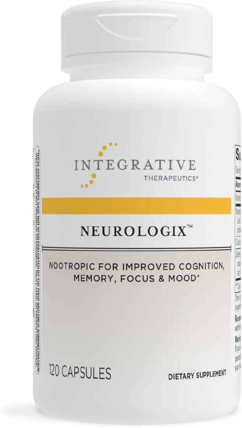 Integrative Therapeutics Neurologix - Brain Health Supplement* - Non-Stimulant Nootropic Supplement for Focus* - Memory Support* - Vegan, Gluten-Free & Dairy-Free - 120 Capsules (60 Servings) Integrative Therapeutics uk supplements