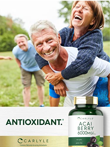 Carlyle Acai Berry Capsules 6000mg | 250 Count | Non-GMO & Gluten Free Acai Berry Carlyle uk supplements