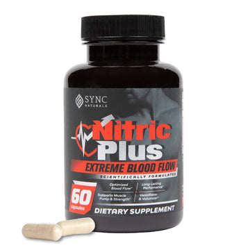 SYNC Naturals Nitric Plus- 800mg L Arginine- 400mg L Citrulline- Extra Strength Nitric SYNC Naturals uk supplements