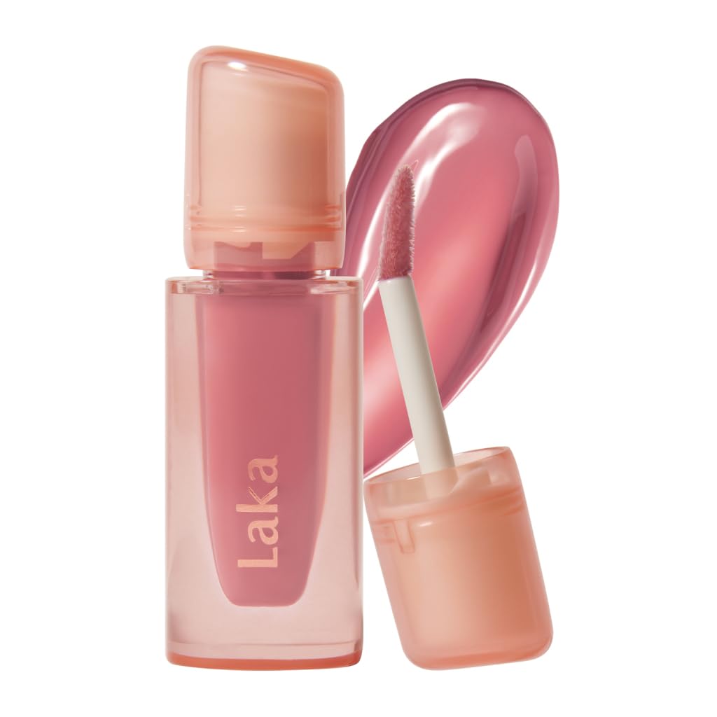 Laka Jelling Nude Gloss, 4.5g/0.15oz, Sheer Hydrating Lip Oil with No Stain, Non-Sticky, Nourishing Gloss for a Glowy Look, K-Beauty (#306 Angelring) Laka uk supplements