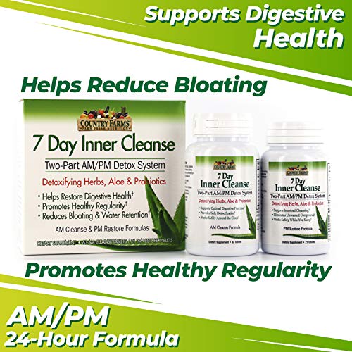 COUNTRY FARMS 7 Day Inner Cleanse, AM/PM Detox System, Detoxifying Herbs COUNTRY FARMS uk supplements