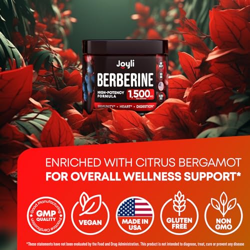 Berberine Supplement - Berberine 1500MG for Diet, GI Health & Water Loss - Pure Berberine JOYLI Nutrition uk supplements