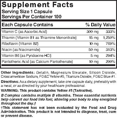 Nature's Blend Super B with C 100 Capsules Nature's Blend uk supplements