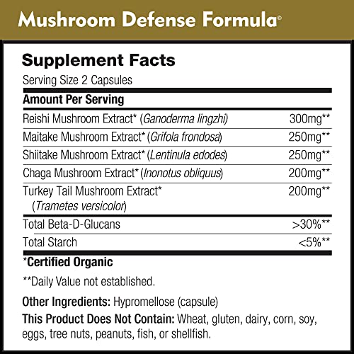 DailyNutra Mushroom Defense Formula - Immune Support Supplement | Organic DailyNutra uk supplements