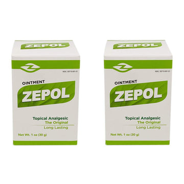 Zepol Original. Topical Ointment for Muscles, Joints, Backache, Sprains, and Strains. 1 oz. Pack of 2 Zepol uk supplements