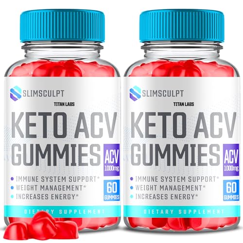 (2 Pack) Slimsculpt Keto ACV Gummies, Slim Sculpt Keto ACV Gummies Advanced Weight Loss 1000MG Titan Labs uk supplements