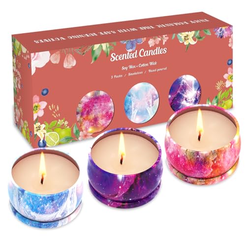 Scented Candles Gift Set, 3 Pack Soy Candles Gift Set Candles for Home Scented, Gifts for Women Men Weimingte uk supplements