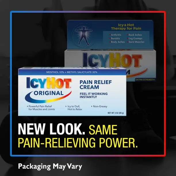 ICY HOT Pain Relieving Cream Extra Strength 3 oz ( Packs of 4) Icy Hot uk supplements